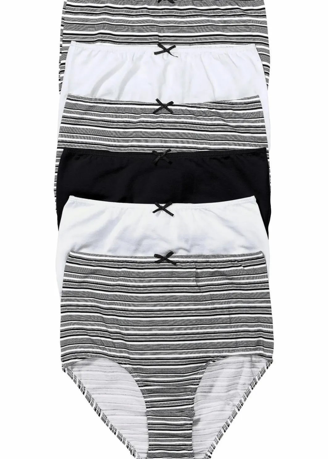Damen bonprix Wäsche·Baumwollunterwäsche|Wäsche·Höschen|Highwaist Slip (6er Pack)