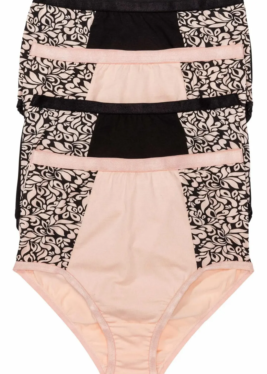 Damen bonprix Wäsche·Baumwollunterwäsche|Wäsche·Höschen|Highwaist Slip mit Bio-Baumwolle (4er Pack)