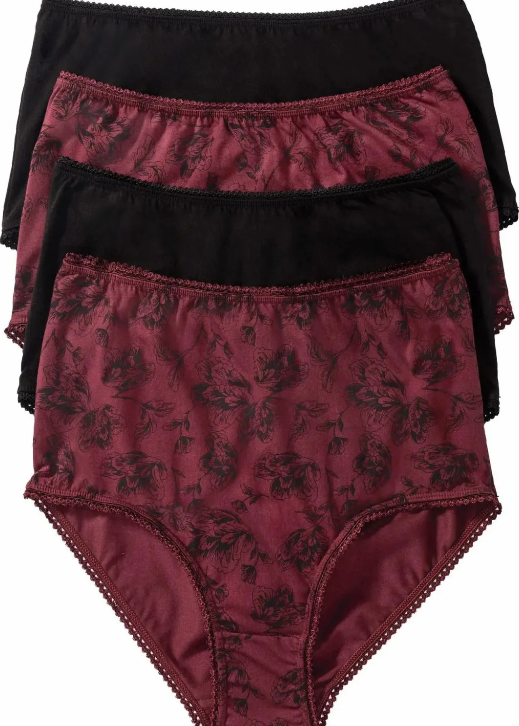 Best Highwaist Slip mit Bio-Baumwolle (4er Pack) Damen Wäsche·Baumwollunterwäsche|Wäsche·Höschen