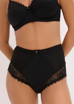 Damen bonprix Wäsche·Höschen|Nachhaltigere Materialien|Highwaist Slip mit glänzendem Material