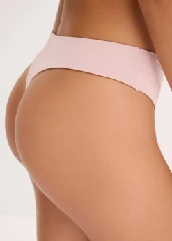 Damen bonprix Höschen|Highwaist String mit Glanzeffekt (2er Pack)