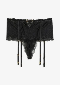 Damen bonprix Wäsche·Erotikwäsche|Erotikwäsche|Highwaist String ouvert mit Strapshalter