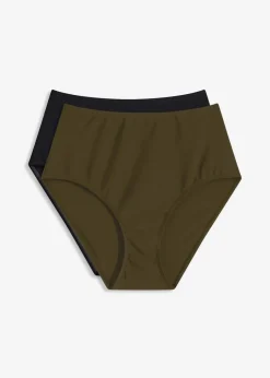 Damen bonprix Nachhaltigere Materialien|Mix & Match|Highwaist-Bikinihose im Doppelpack (2er Pack)