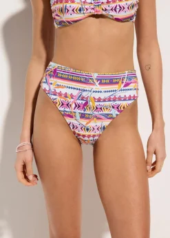 Highwaist-Bikinihose mit hohem Beinausschnitt Damen Nachhaltigere Materialien|Mix & Match