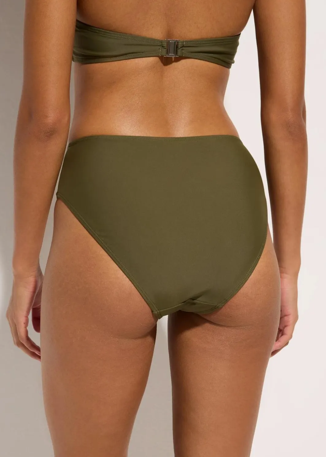 New Highwaist-Bikinihose mit hohem Beinausschnitt Damen Nachhaltigere Materialien|Bademode·Tankinis