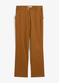 Best High-Waist-Hose aus Leinen-Viskose-Mix Damen Nachhaltigere Materialien|Hosen