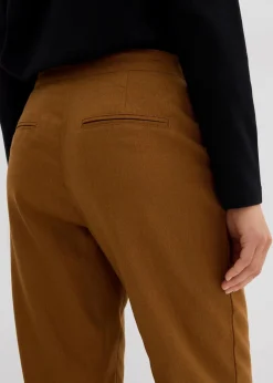 Best High-Waist-Hose aus Leinen-Viskose-Mix Damen Nachhaltigere Materialien|Hosen