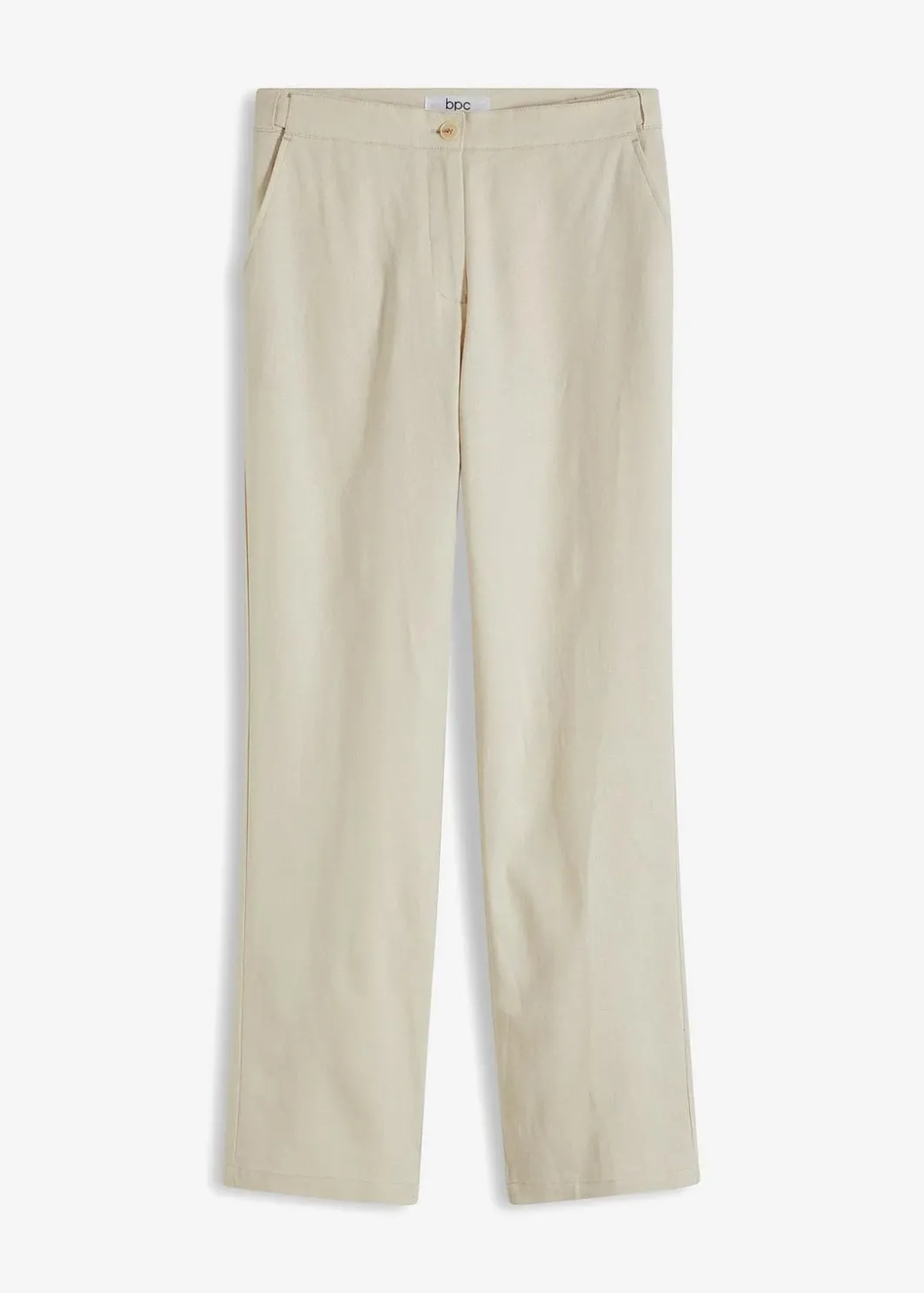 Damen bonprix Nachhaltigere Materialien|Hosen|High-Waist-Hose aus Leinen-Viskose-Mix