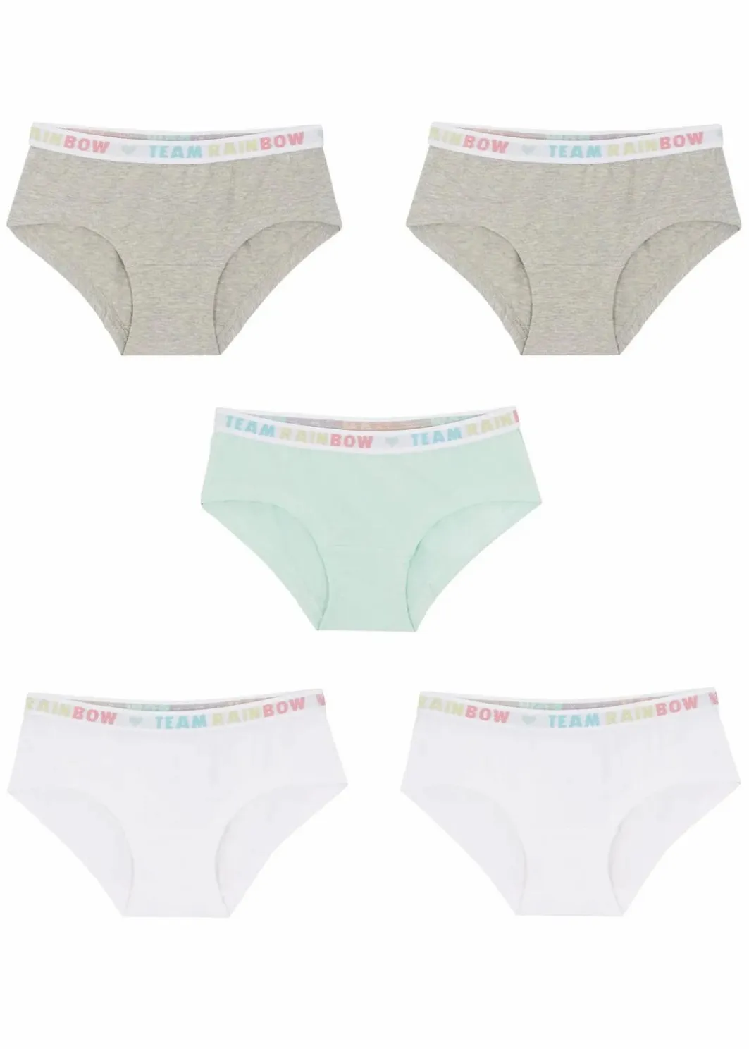 Kinder bonprix Mehrfachpacks|Mädchen·Unterwäsche|Hipster mit weicher Baumwolle (5er Pack)