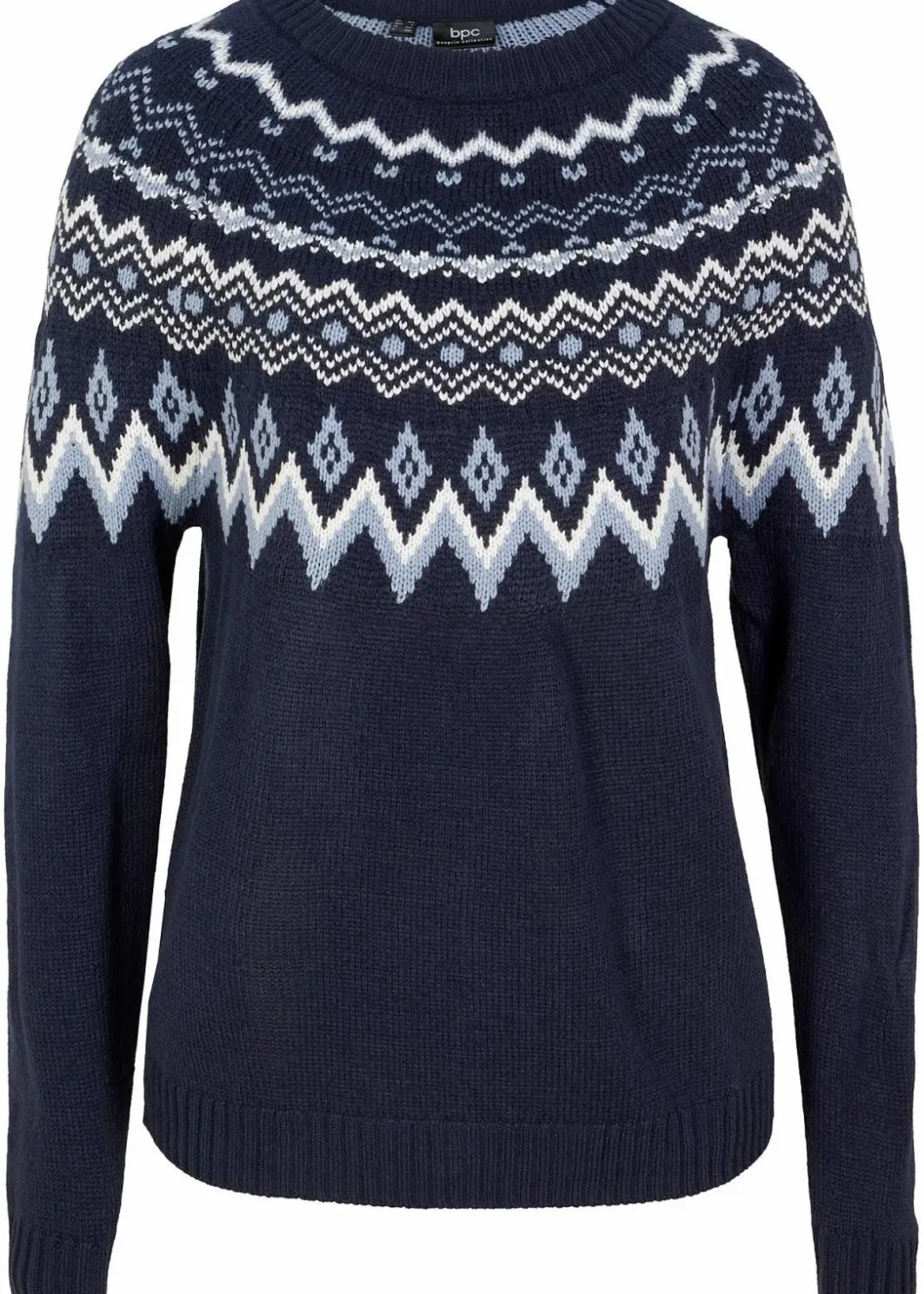 Damen bonprix Bekleidung·Umstandsmode|Pullover & Strickjacken|Hochgeschlossener Norweger-Pullover