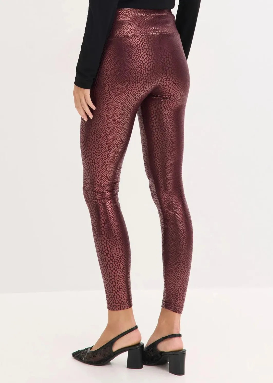 Discount Hochglänzende Lederimitat-Leggings Damen Kurzgrößen|Hosen