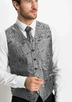 Hochzeitsanzug mit Weste und Plastron (5-tlg. Set), Regular Fit Herren Große Größen|Anzüge & Sakkos