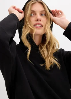 Damen bonprix Bekleidung·Blusen & Tuniken|Sweat|Hoodie aus leicht glänzendem Viskose-Mix