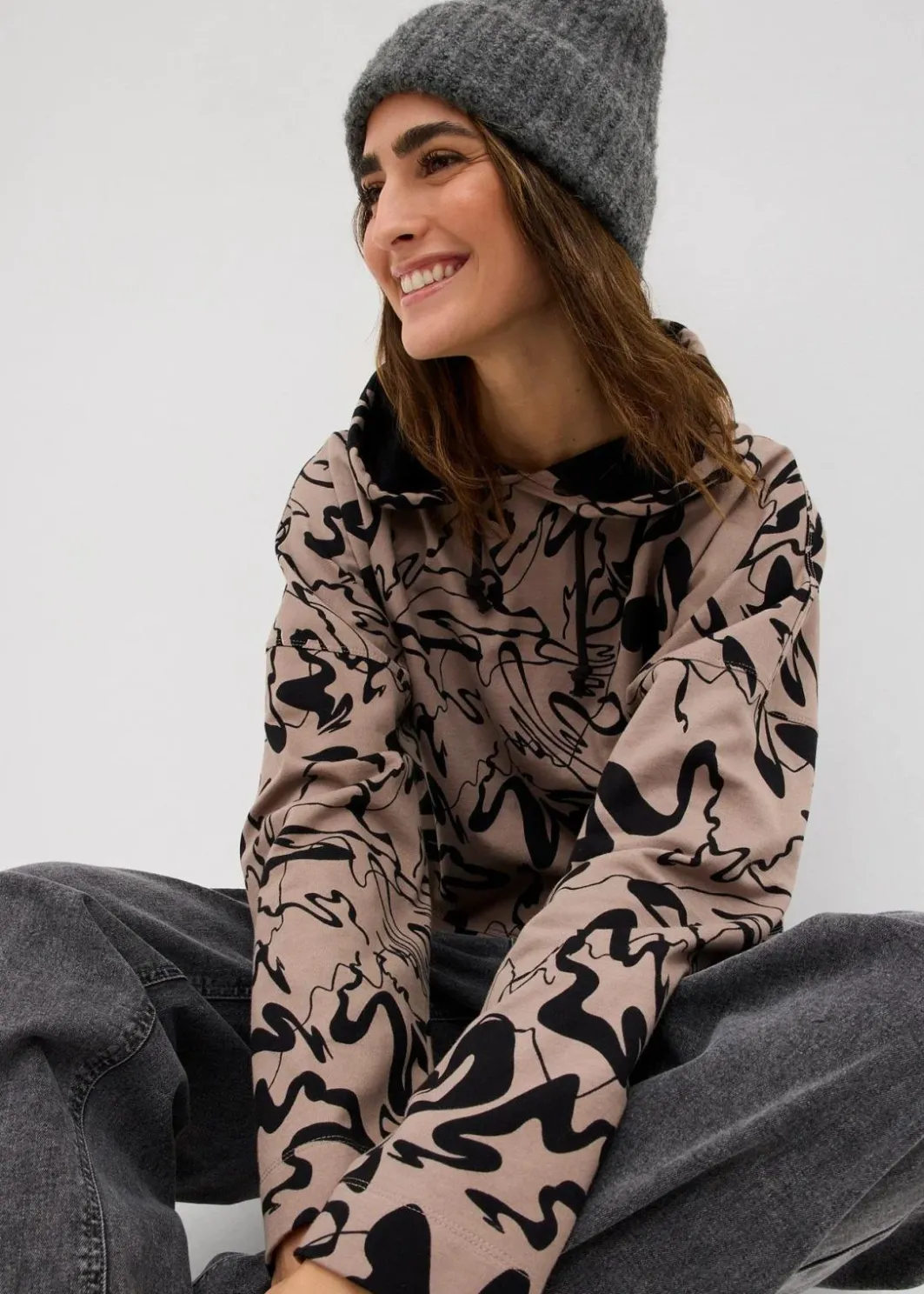 Damen bonprix Sweat|Hoodie aus reiner Baumwolle