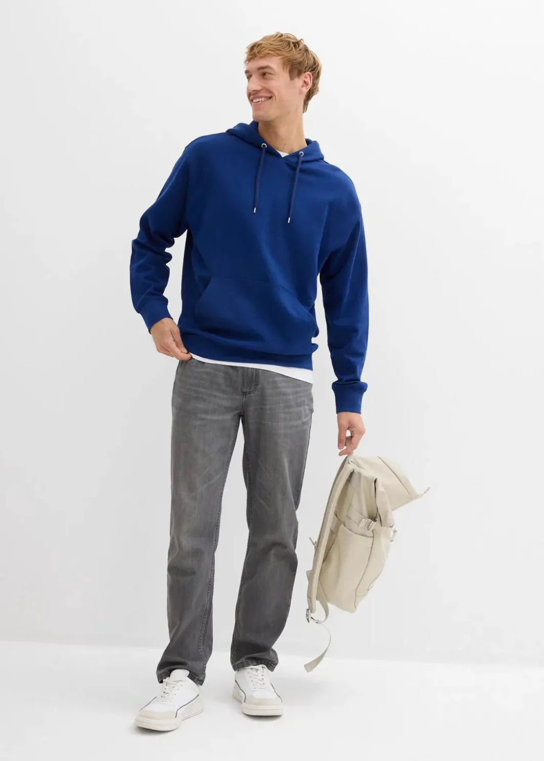 Hot Hoodie aus reiner Bio-Baumwolle, Loose Fit Herren Sweat|Sportbekleidung