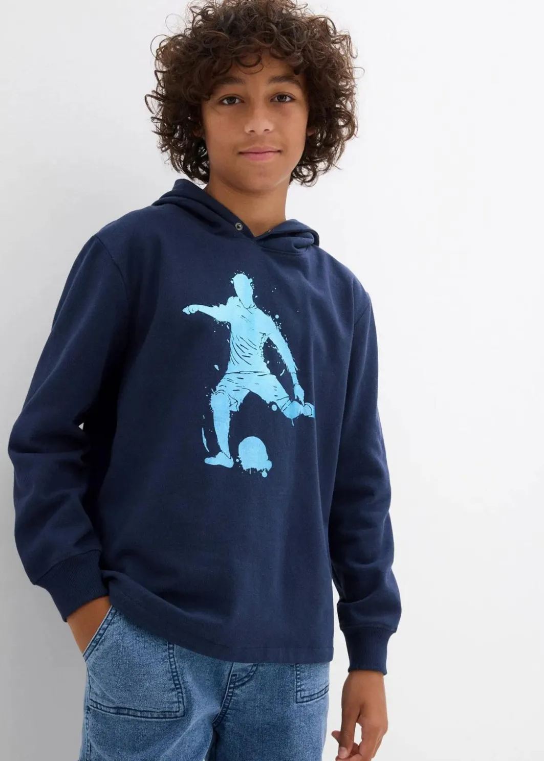 Hoodie aus weichem Baumwoll-Mix Kinder Jungen 9-16 Jahre·Sweat & Strick|Jungen 2-8 Jahre·Nachhaltigere Materialien