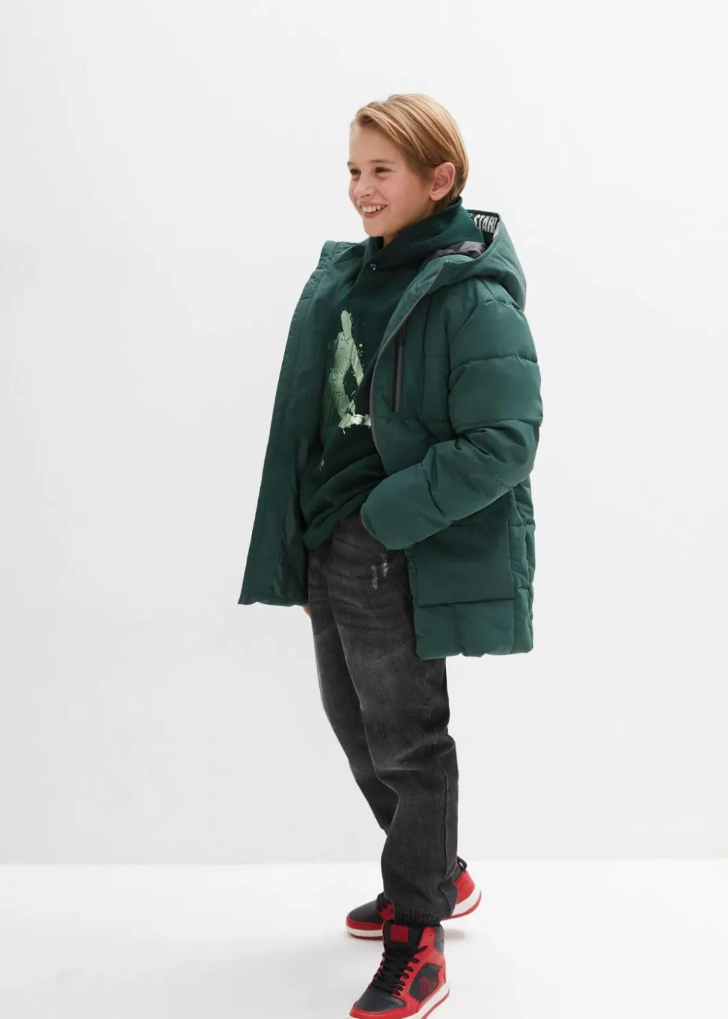 Best Hoodie aus weichem Baumwoll-Mix Kinder Jungen 9-16 Jahre·Bademode|Jungen 2-8 Jahre·Nachhaltigere Materialien