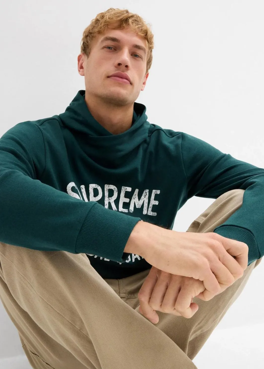 Best Hoodie aus weichem Baumwoll-Mix Herren Sweat|Große Größen