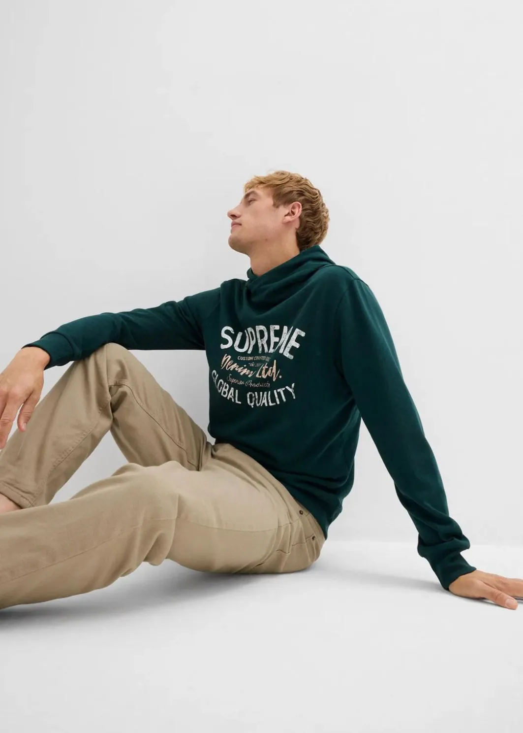 Best Hoodie aus weichem Baumwoll-Mix Herren Sweat|Große Größen