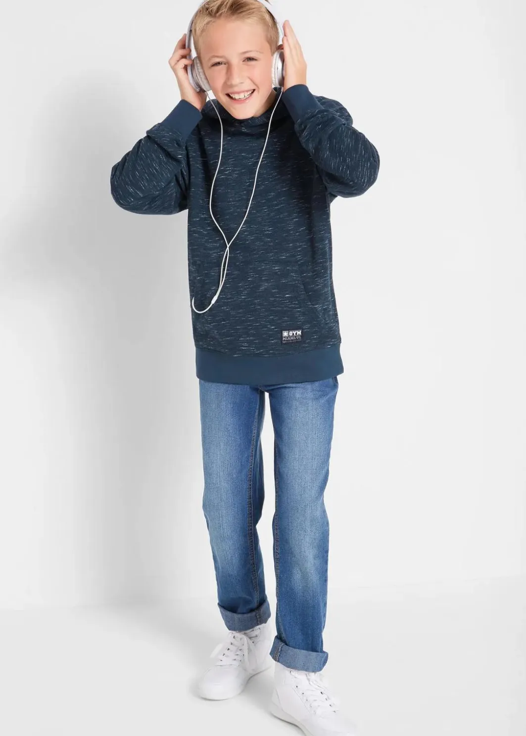 Discount Hoodie in weichem Baumwoll-Mix Kinder Jungen 9-16 Jahre·Bademode|Jungen 9-16 Jahre·Sweat & Strick