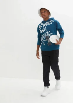 Kinder bonprix Jungen 9-16 Jahre·Sweat & Strick|Jungen 2-8 Jahre·Nachhaltigere Materialien|Hoodie mit Graffiti-Print aus reiner Bio-Baumwolle