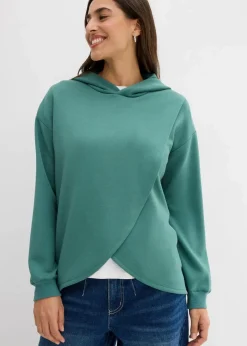 Damen bonprix Sweat|Bekleidung·Blusen & Tuniken|Hoodie mit Kapuze aus softem Viskose-Mix