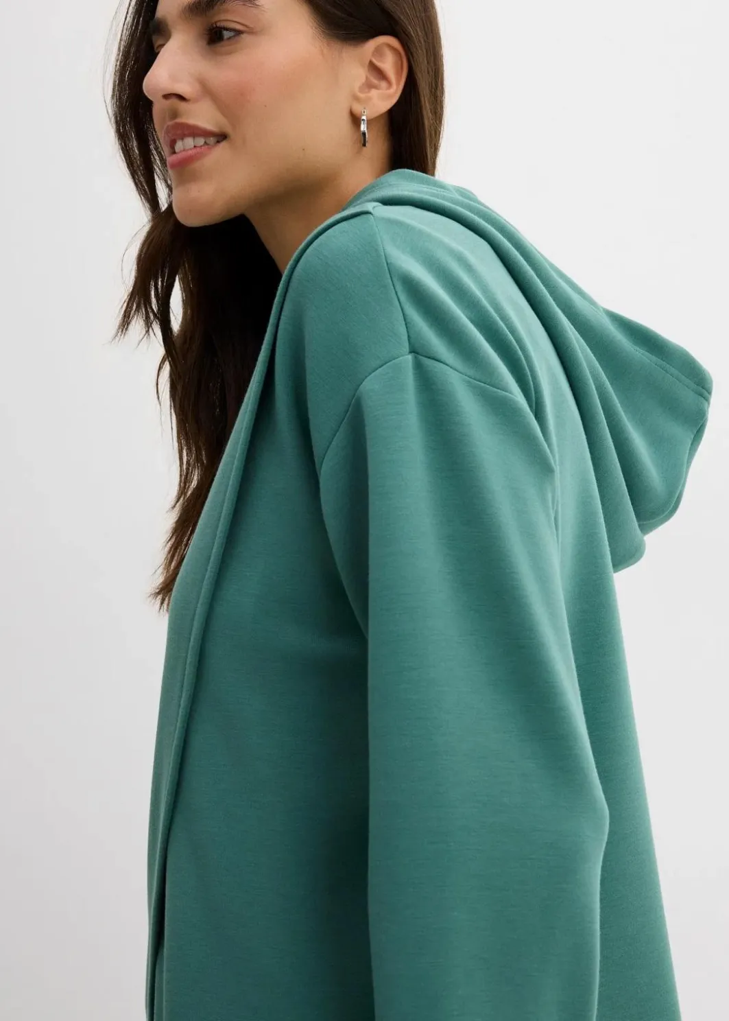 Damen bonprix Sweat|Bekleidung·Blusen & Tuniken|Hoodie mit Kapuze aus softem Viskose-Mix