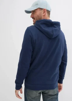 Herren bonprix Große Größen|Sweat|Hoodie mit Lederimitat Details