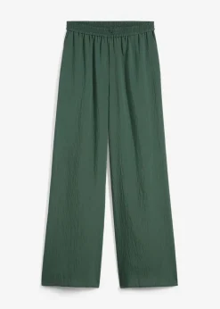 Damen bonprix Hosen|Zweiteiler & Sets|Hose aus aus strukturiertem Crinkle-Viskose-Mix