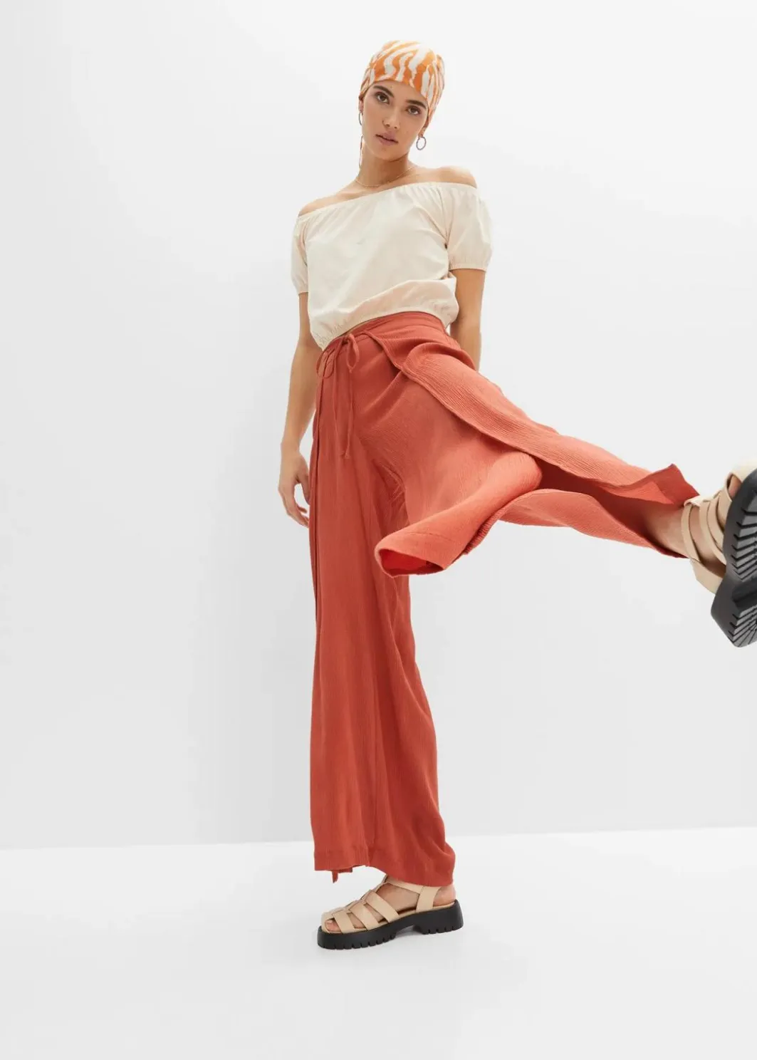 Damen bonprix Nachhaltigere Materialien|Hosen|Hose aus fließender Viskose