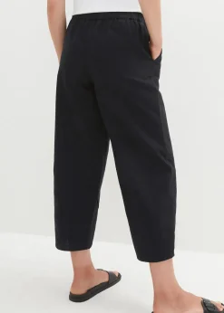 Online 3/4-Hose aus leichtem Leinen-Mix Damen Bekleidung·Kleider|Hosen