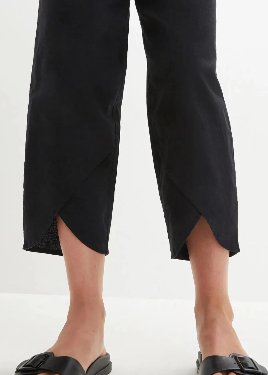 Online 3/4-Hose aus leichtem Leinen-Mix Damen Bekleidung·Kleider|Hosen