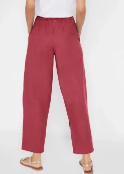 Damen bonprix Hosen|Bekleidung·Kleider|3/4-Hose aus leichtem Leinen-Mix