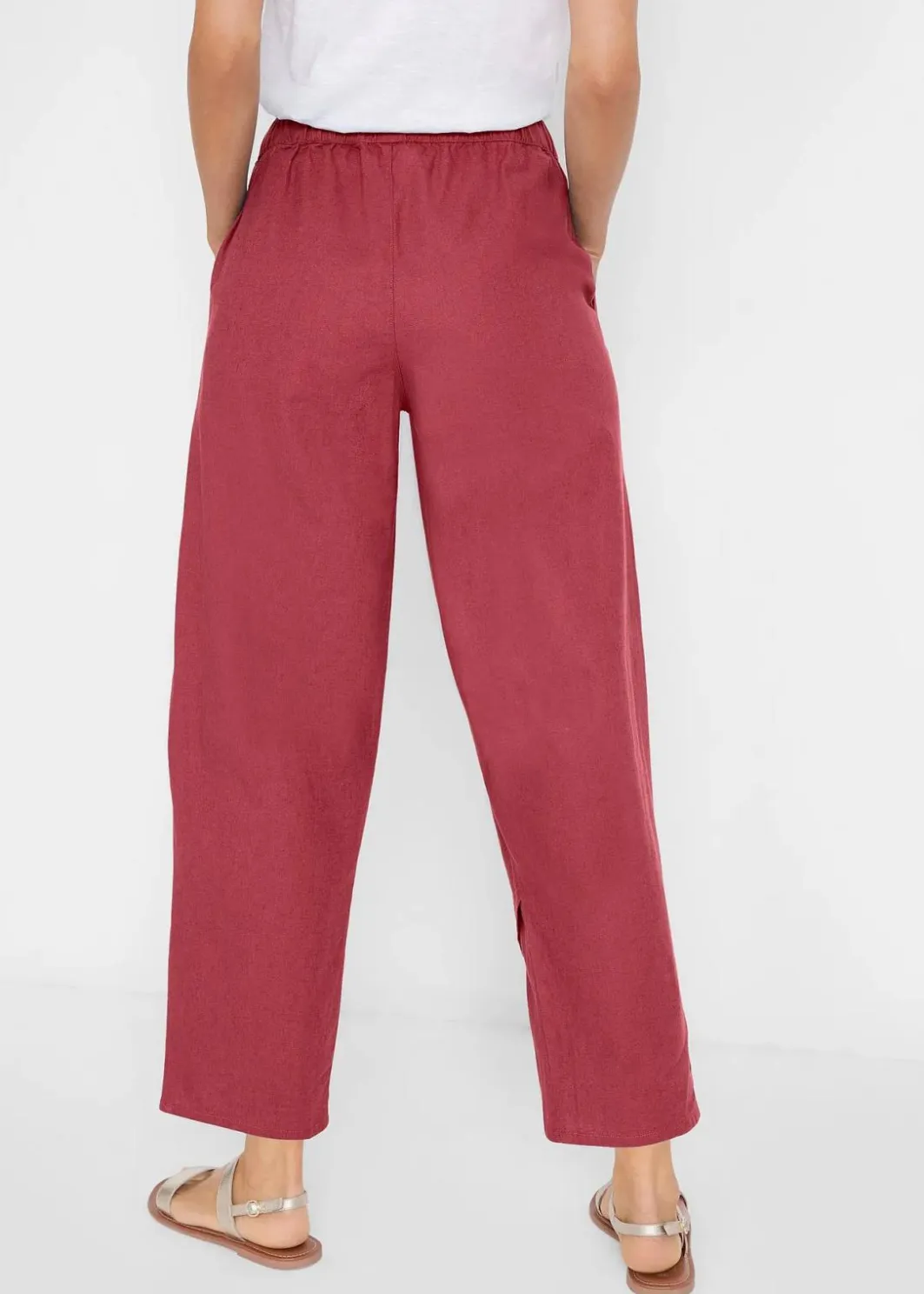 Damen bonprix Hosen|Bekleidung·Kleider|3/4-Hose aus leichtem Leinen-Mix