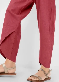 Damen bonprix Hosen|Bekleidung·Kleider|3/4-Hose aus leichtem Leinen-Mix