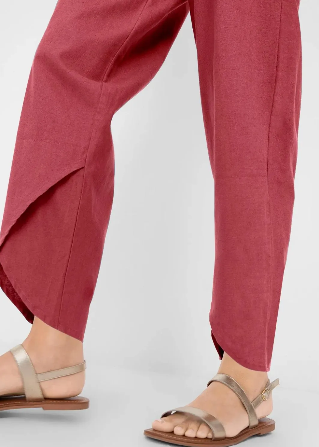 Damen bonprix Hosen|Bekleidung·Kleider|3/4-Hose aus leichtem Leinen-Mix