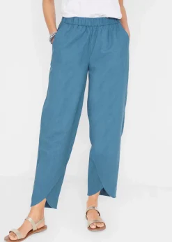 Online 3/4-Hose aus leichtem Leinen-Mix Damen Hosen|Bekleidung·Kleider