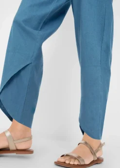 Online 3/4-Hose aus leichtem Leinen-Mix Damen Hosen|Bekleidung·Kleider