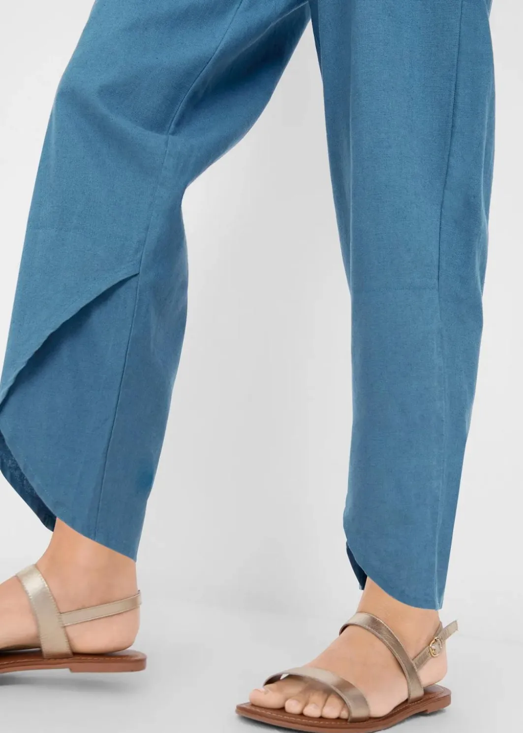 Online 3/4-Hose aus leichtem Leinen-Mix Damen Hosen|Bekleidung·Kleider