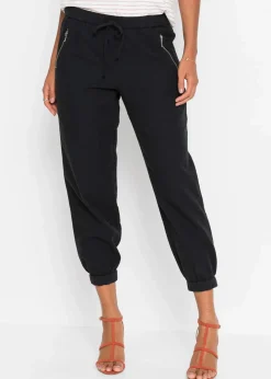 Damen bonprix Bekleidung·Kleider|Hosen|7/8-Hose aus luftigem Leinen-Mix