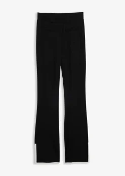 Damen bonprix Bekleidung·Kleider|Hosen|Hose aus Punto di Roma mit abgesetztem Schlitz