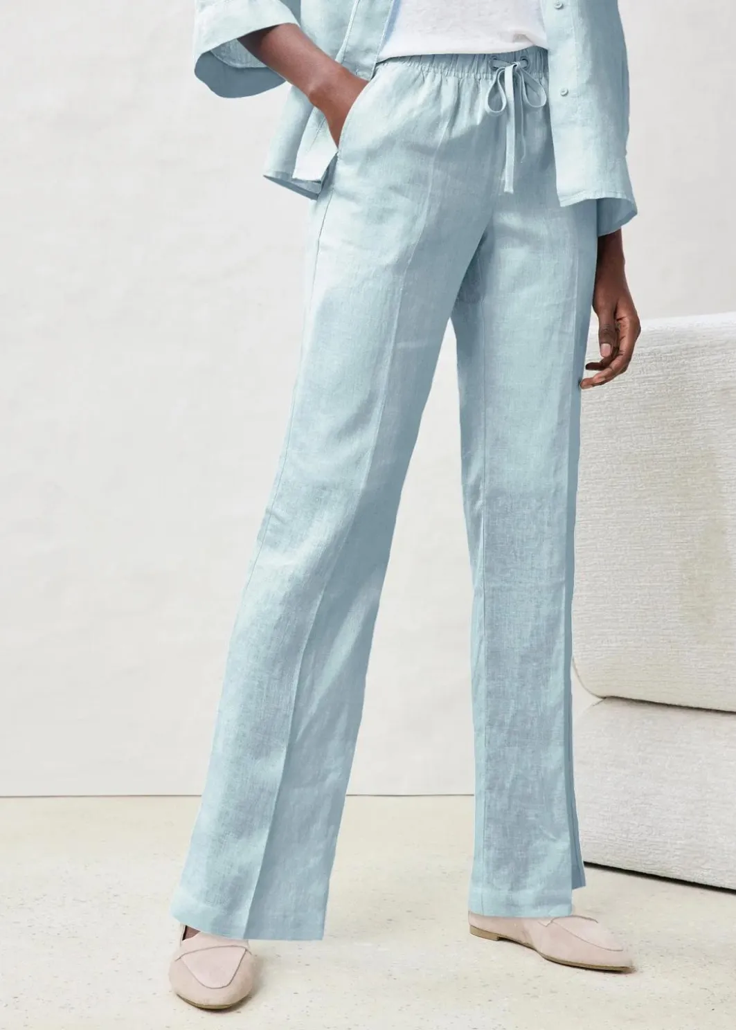 Damen bonprix Bekleidung·Kleider|Premium|Hose aus reinem Leinen