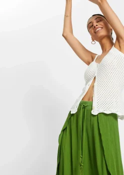 Best Hose aus strukturiertem Crinkle Damen Nachhaltigere Materialien|Hosen