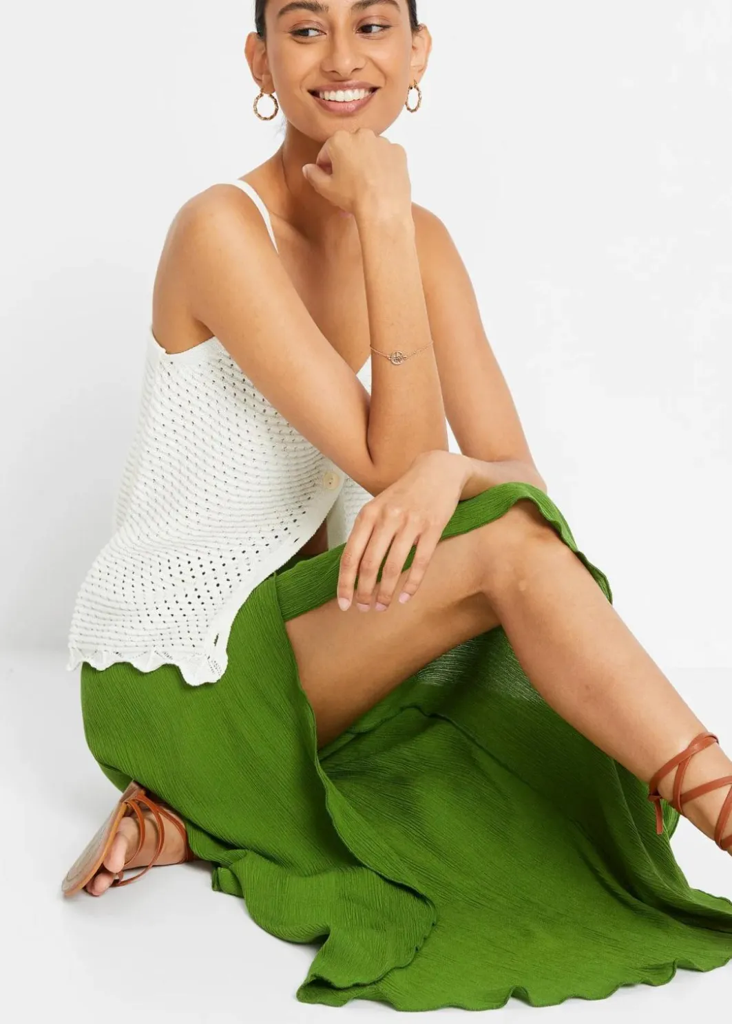 Best Hose aus strukturiertem Crinkle Damen Nachhaltigere Materialien|Hosen