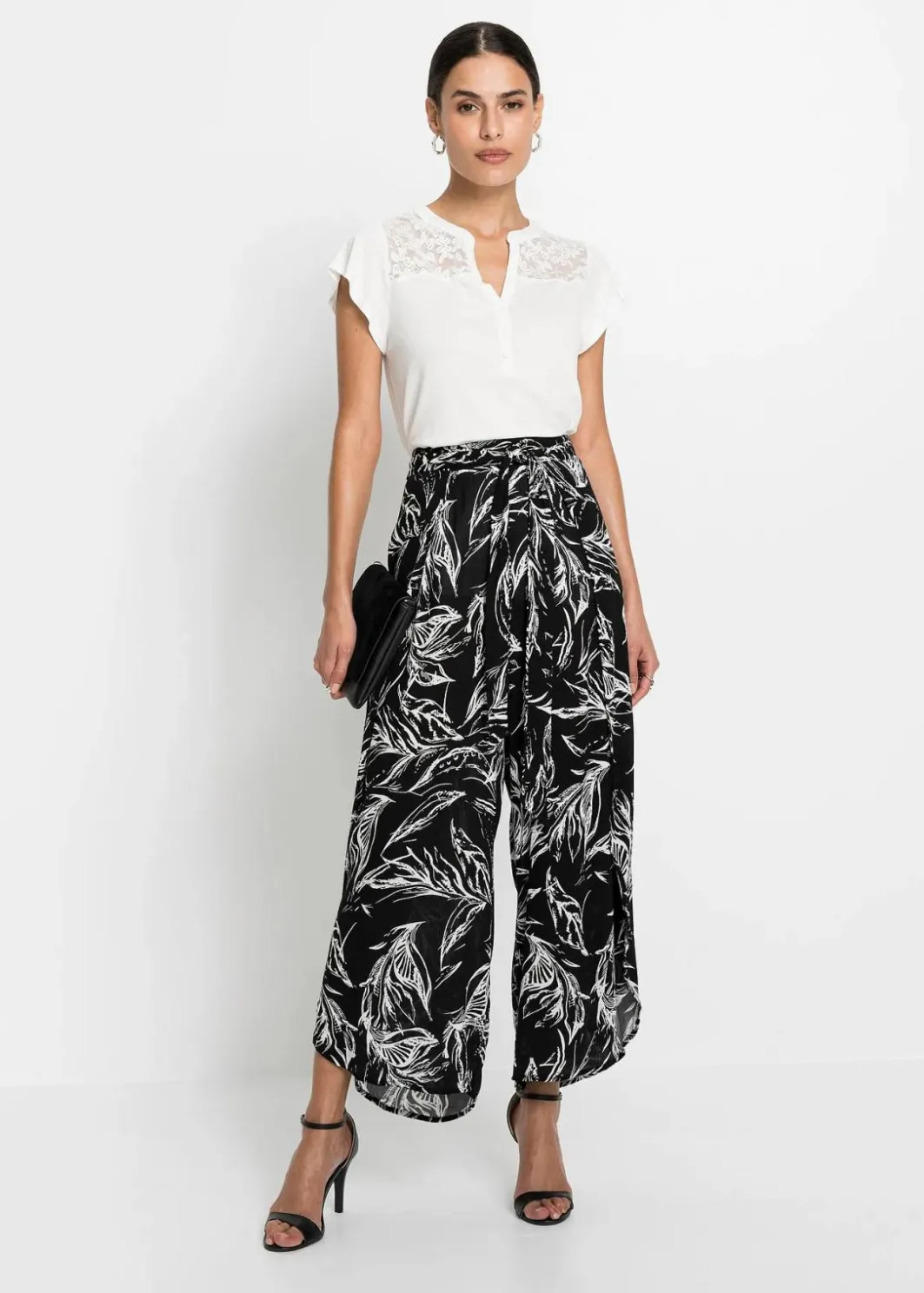 Damen bonprix Bekleidung·Kleider|Hosen|Hose aus strukturierter Viskose