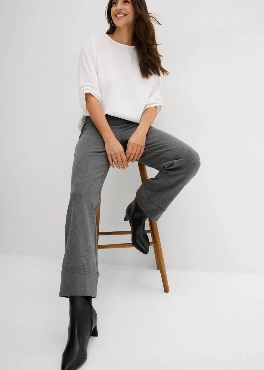 Damen bonprix Hosen|Hose aus Viskose-Mix