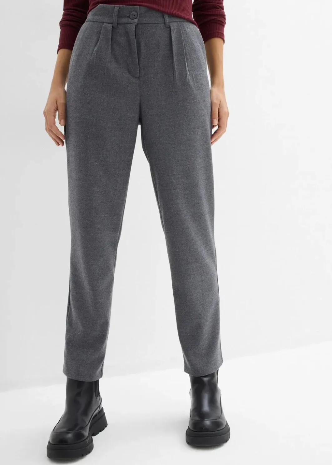 Damen bonprix Bekleidung·Kleider|Hosen|Hose in Barrel-Form aus softem Viskose-Mix