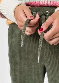 Clearance Hose in Cordoptik mit elastischem Bund Damen Bekleidung·Kleider|Hosen