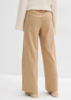 Damen bonprix Hosen|Bekleidung·Kleider|Hose in Wolloptik mit Bequembund