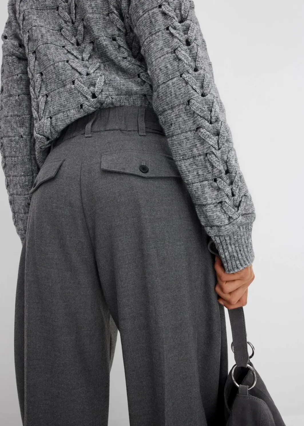 Outlet Hose mit Bequembund aus Viskose-Mix Damen Bekleidung·Kleider|Hosen